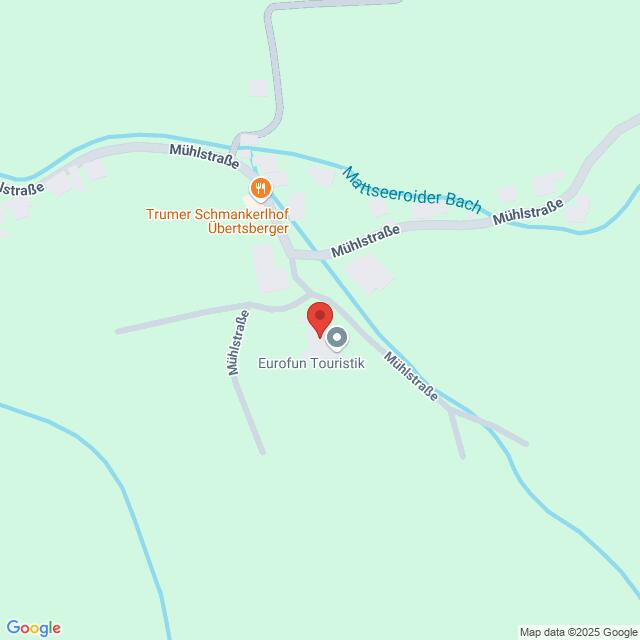 meinkarrierestart.at Lageplan der Eurofun Touristik an der Mühlstraße, Nähe Trumer Schmankerlhof Übertsberger und Mattsee Roider Bach.