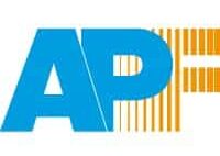 meinkarrierestart.at Das Bild zeigt die Buchstaben „APF“ in fetter Schrift, wobei „AP“ durchgehend blau ist und „F“ durch vertikale orangefarbene Linien gebildet wird.