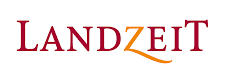 meinkarrierestart.at Das Bild zeigt das Logo „LANDZEIT“ mit roter Schrift und einem stilisierten orangefarbenen „Z“. Der Hintergrund ist weiß.