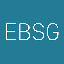 meinkarrierestart.at Weiße Großbuchstaben "EBSG" auf einem einfarbig blaugrünen Hintergrund.