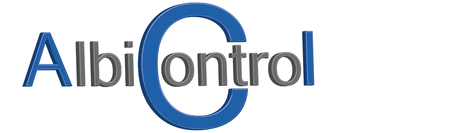 meinkarrierestart.at Logo für AlbiControl Security Distribution mit einem großen blauen "C", das den grauen Text "ontrol" teilweise umgibt, und darunter "Security Distribution" in weißer Schrift auf schwarzem Hintergrund.