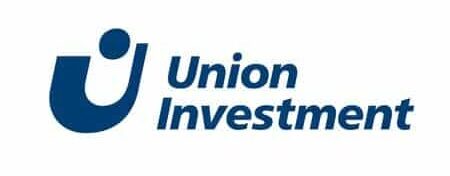 meinkarrierestart.at Das Logo von Union Investment zeigt ein stilisiertes blaues "U" mit einem Punkt, gefolgt von den Worten "Union Investment" in blauer Schrift auf weißem Hintergrund.