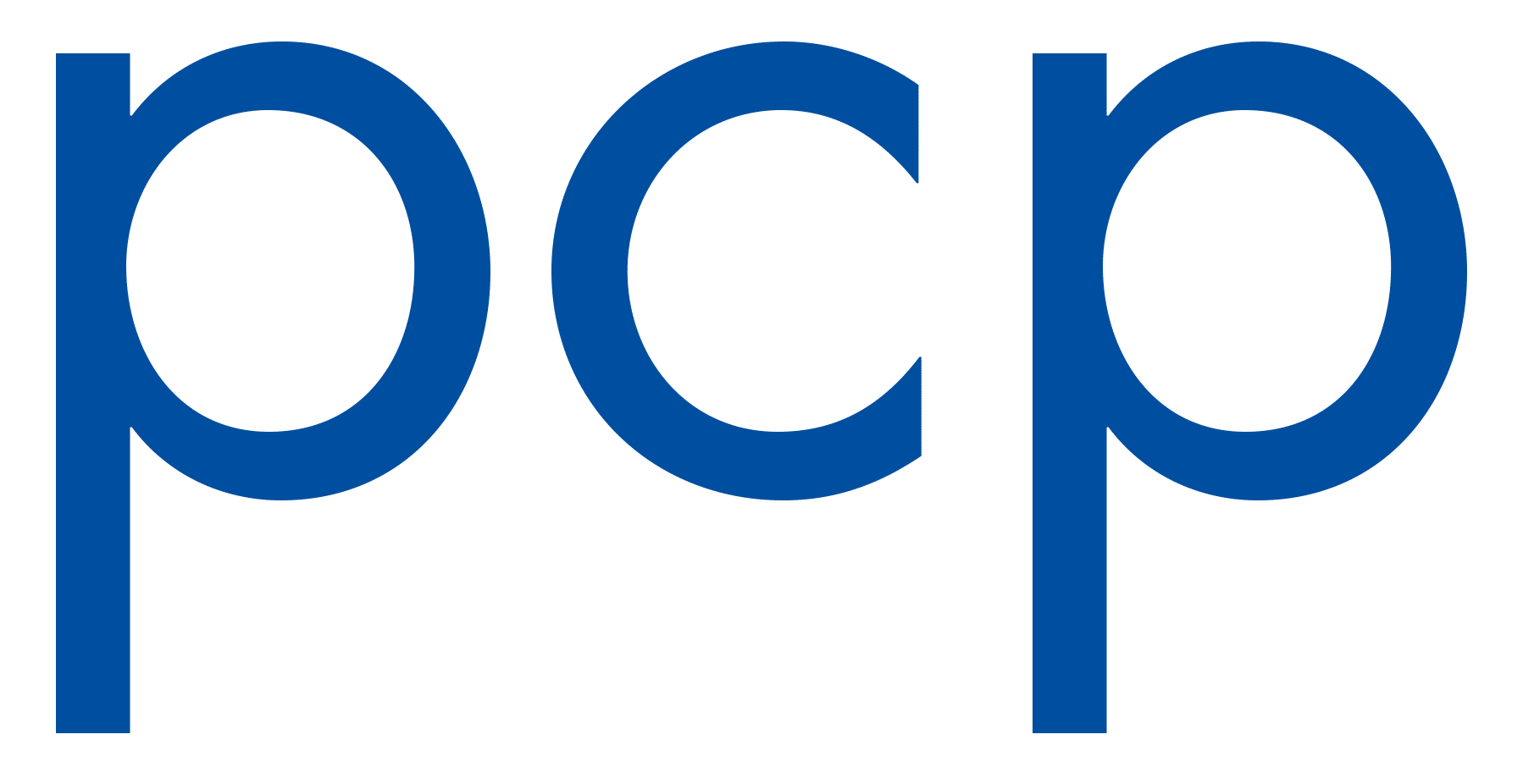 meinkarrierestart.at Das Bild zeigt die Kleinbuchstaben "pcp" in einer fetten, blauen Sans-Serif-Schrift auf einem transparenten Hintergrund.