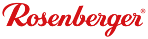 meinkarrierestart.at Das Bild zeigt das Wort "Rosenberger" in fetter, roter, kursiver Schrift mit einem eingetragenen Markensymbol.