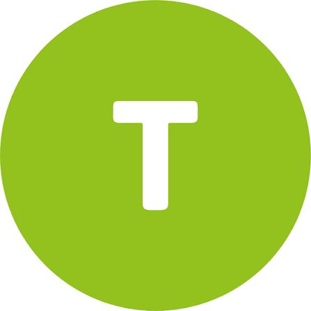meinkarrierestart.at Ein weißer Buchstabe „T“, zentriert auf einem einfarbig grünen, kreisförmigen Hintergrund.